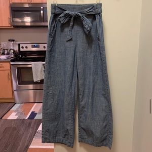 JCrew Denim looking Tie Pants size:00